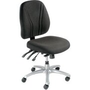GLOBAL EQUIPMENT Interion    Multifunction Chair With Mid Back, Fabric, Black 506568BK